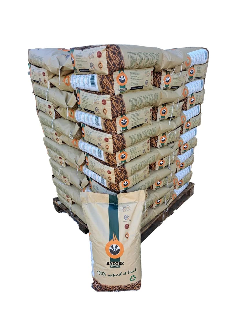 Granulés de bois BADGER - Palette de 65 sacs de 15 kg